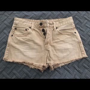 Tan jean shorts